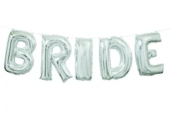 Ballongbanner - "BRIDE" - Sølv