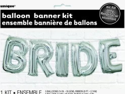 Ballongbanner - "BRIDE" - Sølv