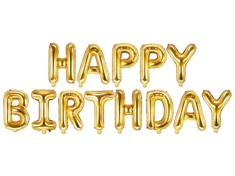 Ballongbanner - "Happy Birthday" - Gull