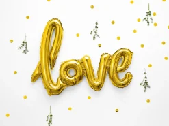 Ballongbanner - "Love" - Gull Folie