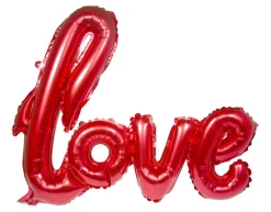 Ballongbanner - "Love" - Rød