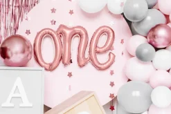 Ballongbanner - "One" - Rosegull Folie