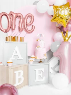 Ballongbanner - "One" - Rosegull Folie