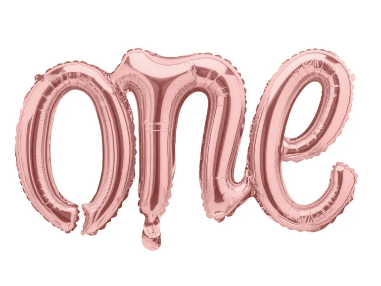 Ballongbanner - "One" - Rosegull Folie