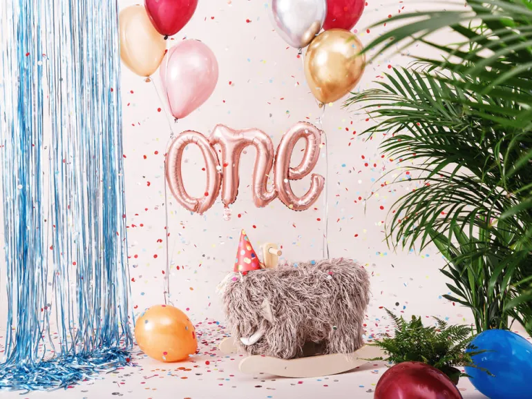 Ballongbanner - "One" - Rosegull Folie