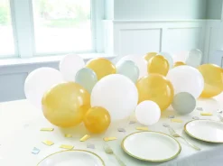 Ballongbue til Bord - Gull, Hvit & Sølv