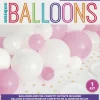 Ballongbue til Bord - Rosa & Hvit