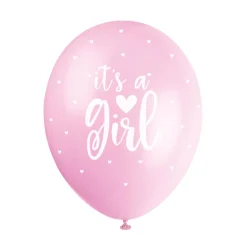 Ballonger Assortert - "it's a Girl" Rosa