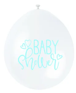 Ballonger - "Baby Shower" - Blå og Hvit