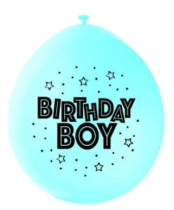 Ballonger - "Birthday Boy" - Blå og Hvit