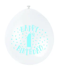Ballonger - Første Bursdag - Blå og Hvit