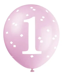 Ballonger - Første Bursdag - Rosa Ruter