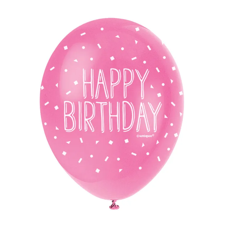 Ballonger - "Happy Birthday" Rosa