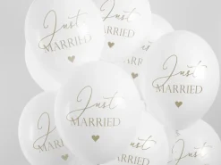 Ballonger - "Just Married" - Hvit