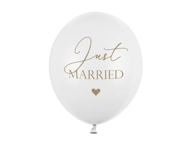 Ballonger - "Just Married" - Hvit