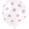 Ballonger med Prikker - Hvit og Rosa