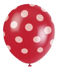 Ballonger med Prikker - Rød