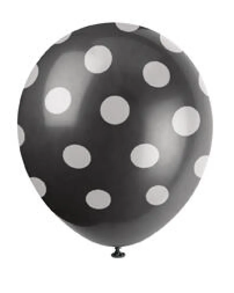 Ballonger med Prikker - Svart