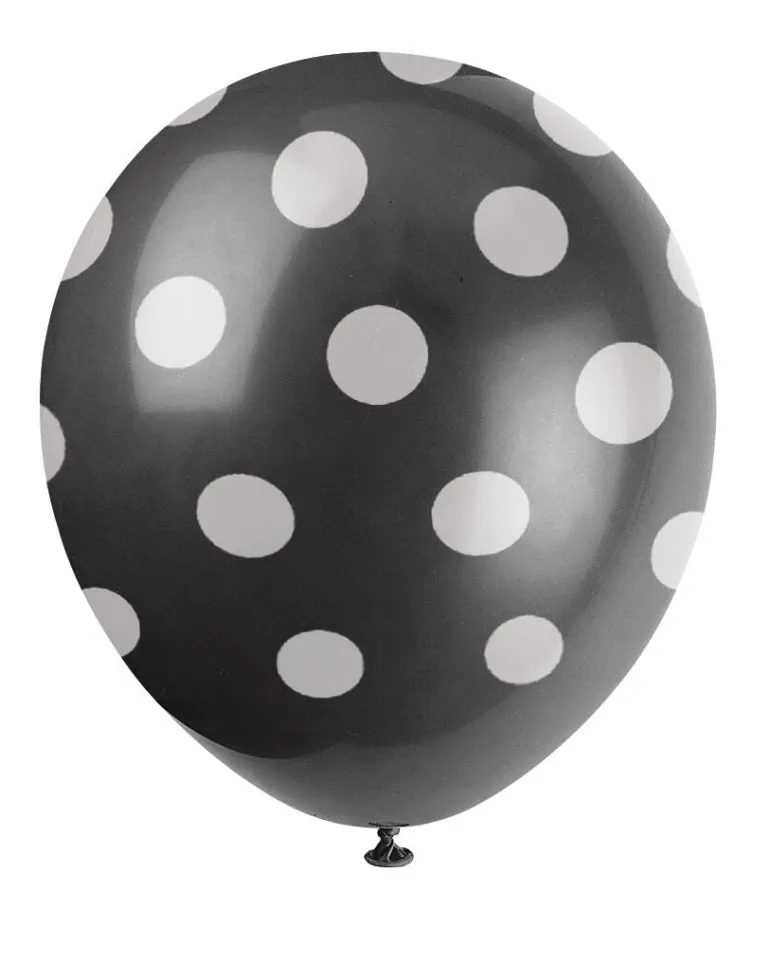 Ballonger med Prikker - Svart