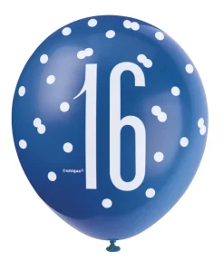 Ballonger - 16 År - Blå & Sølv