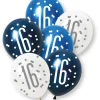 Ballonger - 16 År - Blå & Sølv
