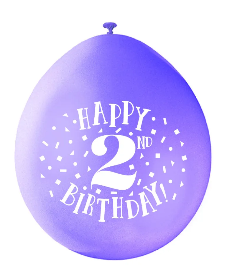 Ballonger - 2 År "Happy 2nd Birthday"