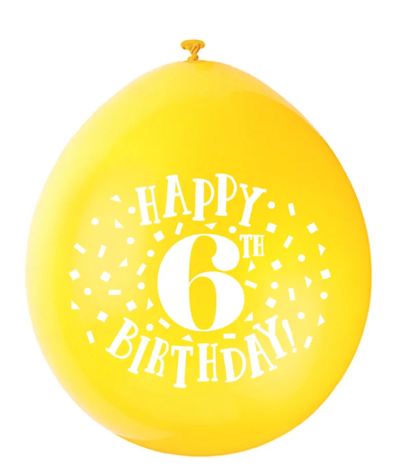 Ballonger - 6 År "Happy 6th Birthday"