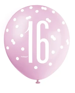 Ballonger - 16 År - Rosa & Sølv
