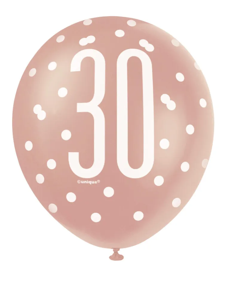 Ballonger - 30 År - Rosegull