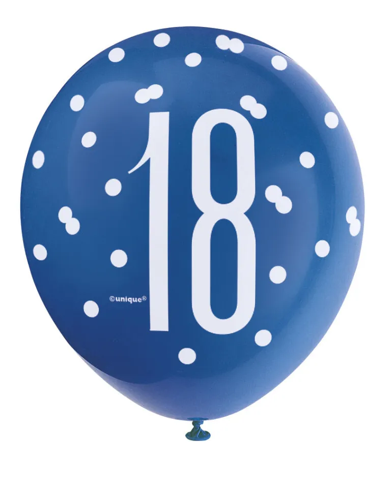 Ballonger - 18-årsdag - Blå & Sølv
