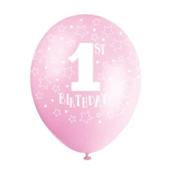 Ballonger - 1-årsdag Rosa