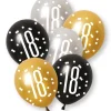 Ballonger - 18 År - Sort & Sølv