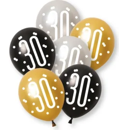 Ballonger - 30 år - Sort & Sølv