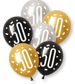 Ballonger - 50 år - Sort & Sølv