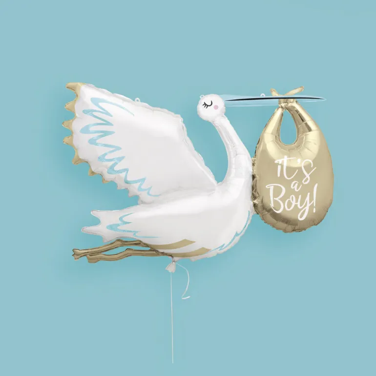 Ballongfigur - "It's a Boy" - Stork