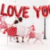 Ballongord - I LOVE YOU - Rød