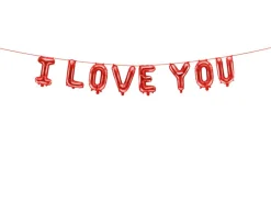 Ballongord - I LOVE YOU - Rød