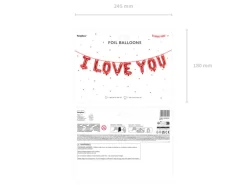 Ballongord - I LOVE YOU - Rød
