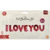 Ballongord - I LOVE YOU - Red Ombre