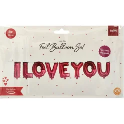 Ballongord - I LOVE YOU - Red Ombre