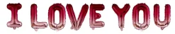 Ballongord - I LOVE YOU - Red Ombre