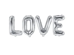 Ballongord - LOVE - Sølv