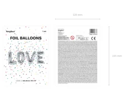 Ballongord - LOVE - Sølv