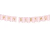 Blokkbanner - Happy Birthday - Lys Rosa