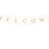 Blokkbanner - "Welcome" - Hvit