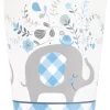 Blue Floral Elephant