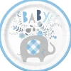 Blue Floral Elephant