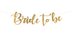 Bokstavbanner - "Bride to Be" - Gull