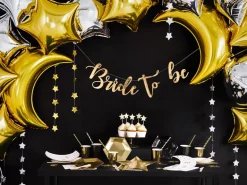 Bokstavbanner - "Bride to Be" - Gull
