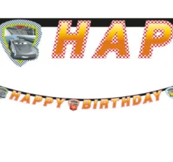 Bokstavbanner - Cars - "Happy Birthday"